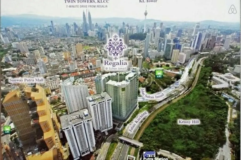 شقة Cozy Regalia Kl 吉隆玻 Lrt & Ktm @1 Parking & Wifi كوالالمبور